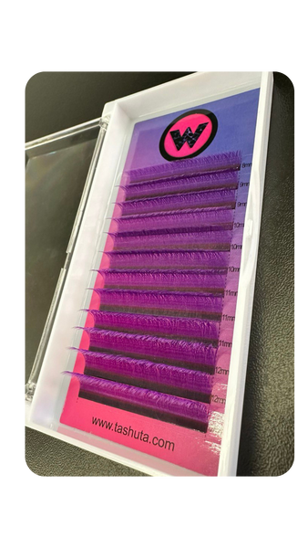 Eyelashes W 2D Purple D 0.07 8-12mm