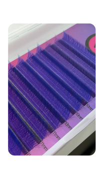 Eyelashes W 2D Blue-violet C 0.07 8-12mm