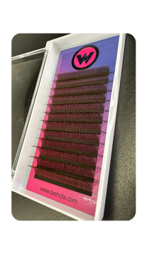 Eyelashes W 3D Brown D 0.07 8-12mm